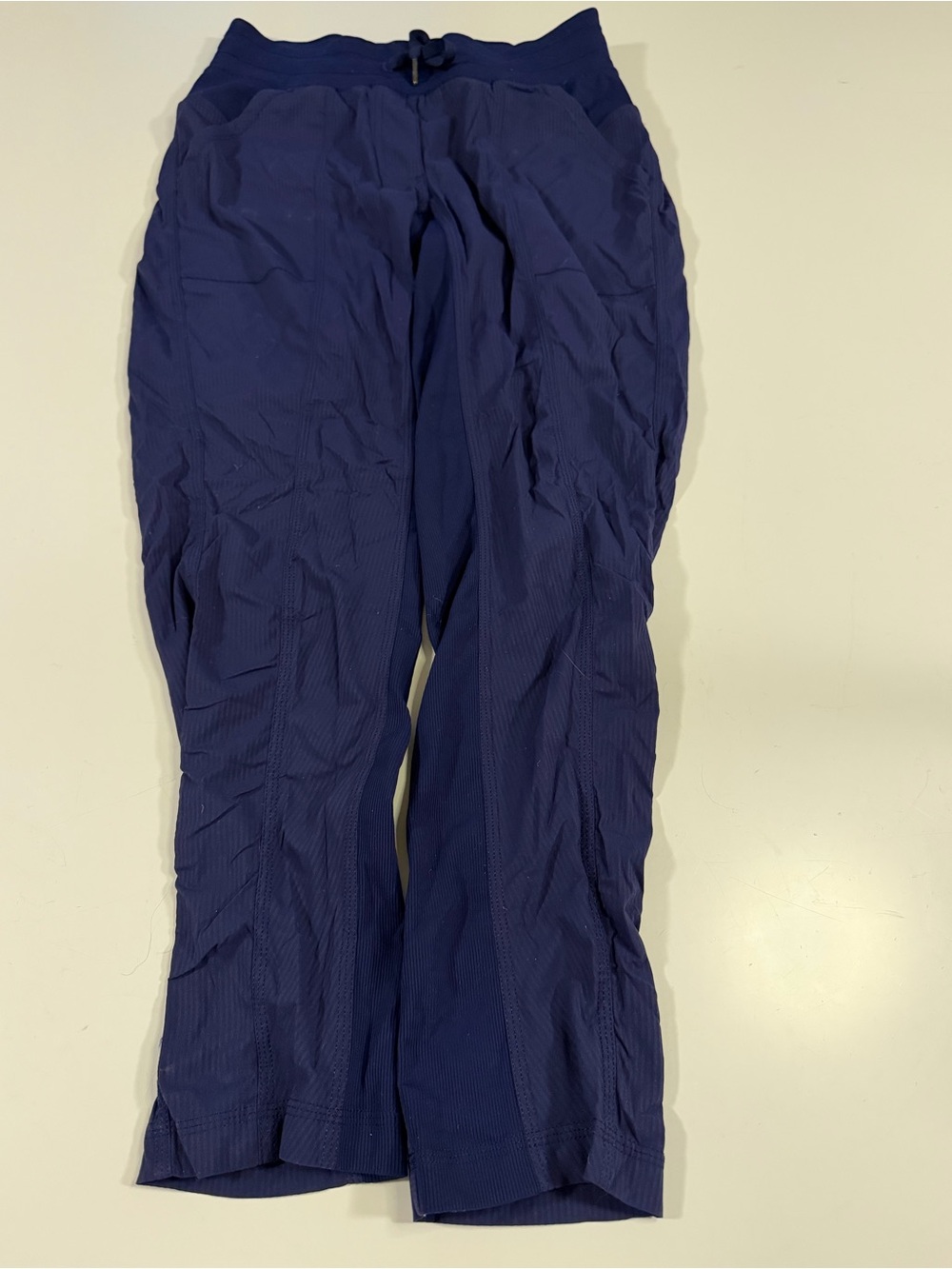 Lululemon Studio Dance Crop Pants Navy Blue Size 6 Drawstring Yoga Athletic